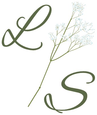 Monogram L en S met bloementakje
